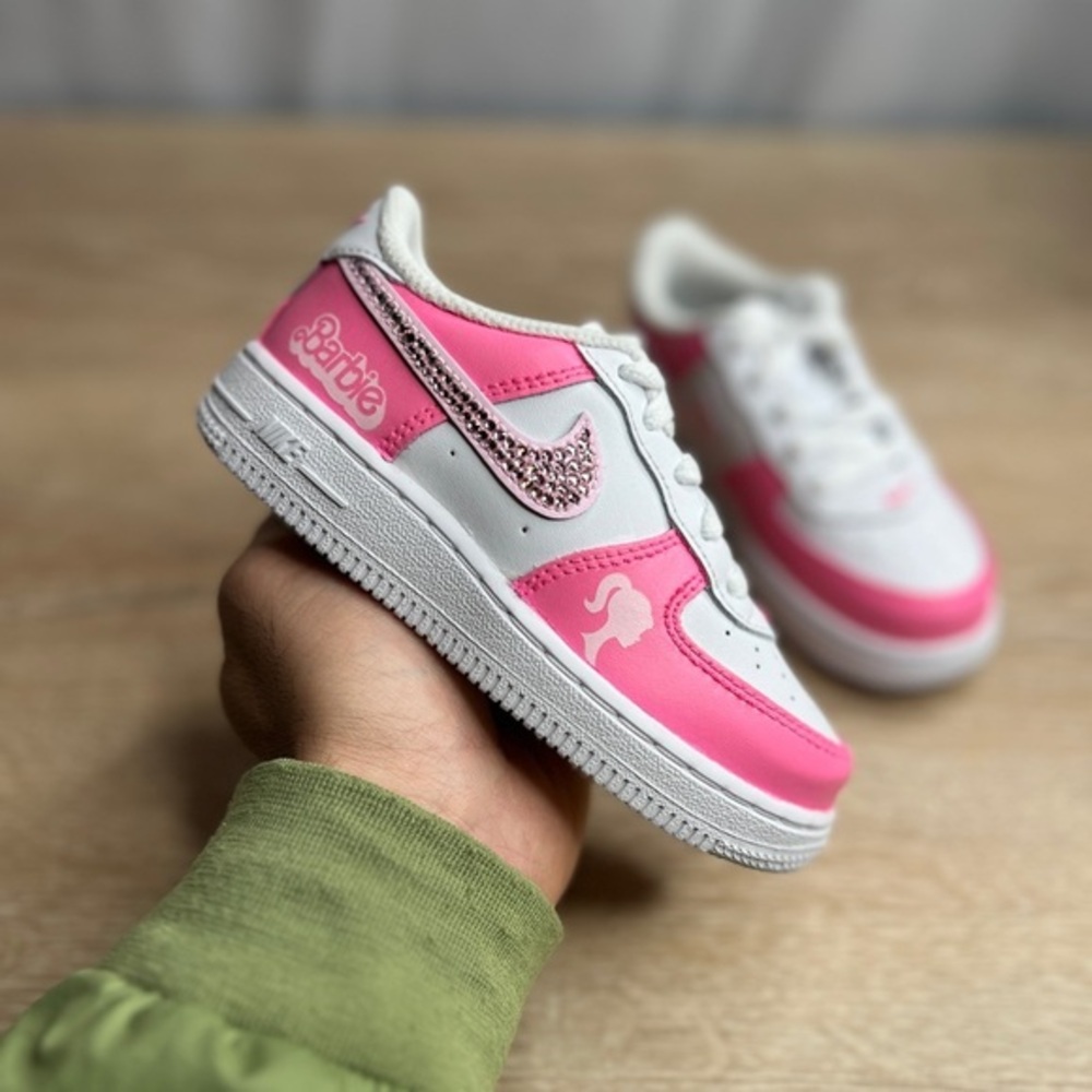 Nike Air Force 1 Custom Barbie Hand Painted Sneakers